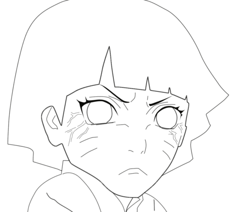 Himawari Uzumaki Coloring Page